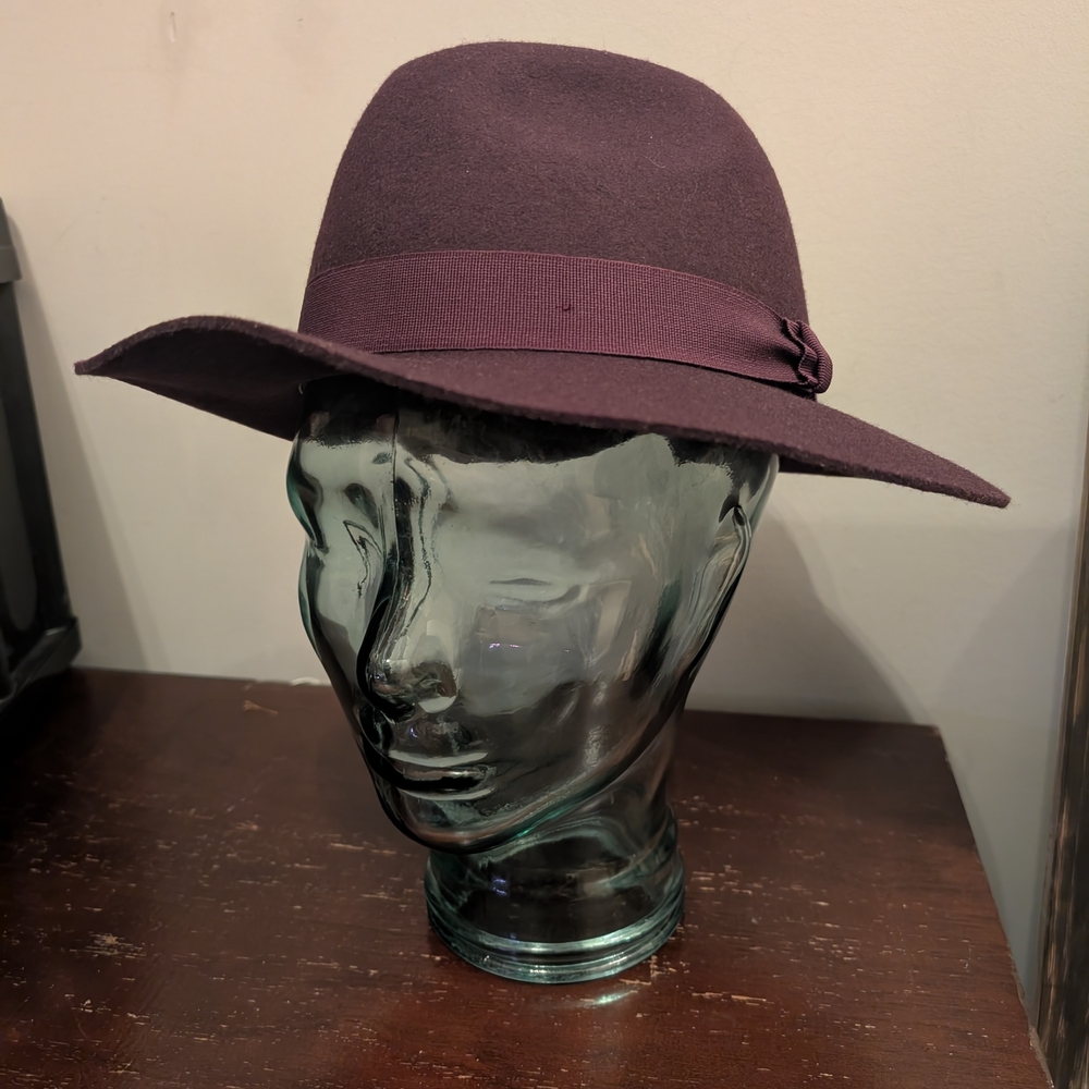 Christy's Purple Fedora Hat, 100% Wool Made In UK